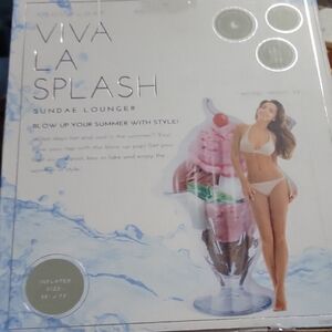 Viva La Splash Poo Sundael Float Inflatable Lounger New In Box
